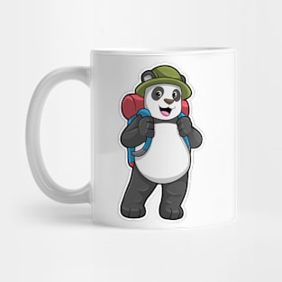 Panda as Hiker with Backpack Mug